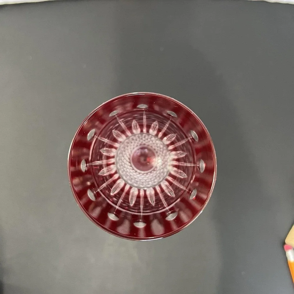 AJKA Olinda Fabergé Xenia Ruby Red Champagne Flute 9.5